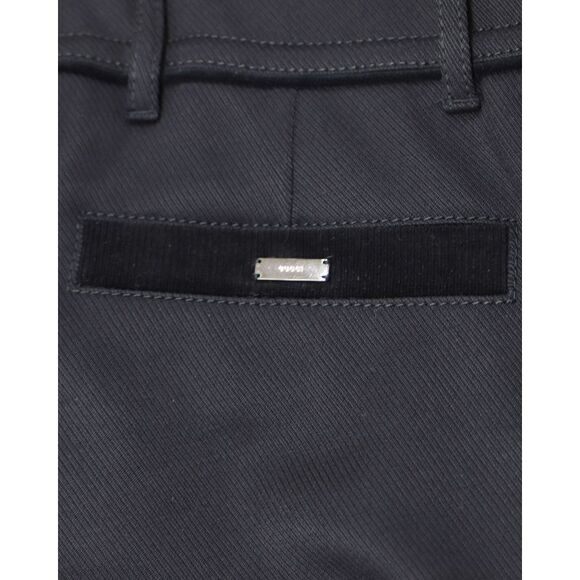 Gucci Black Pants with Silver Zip Detail in Black Nylon